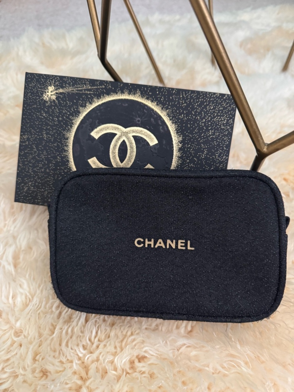 CHANEL Black Cosmetic Pouch